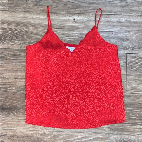 Socialite red leopard scalloped cami NWOT - Picture 6 of 7